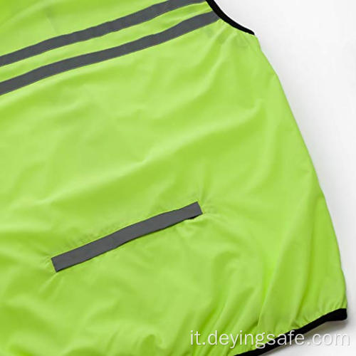 Gilet da ciclismo da corsa riflettente da uomo